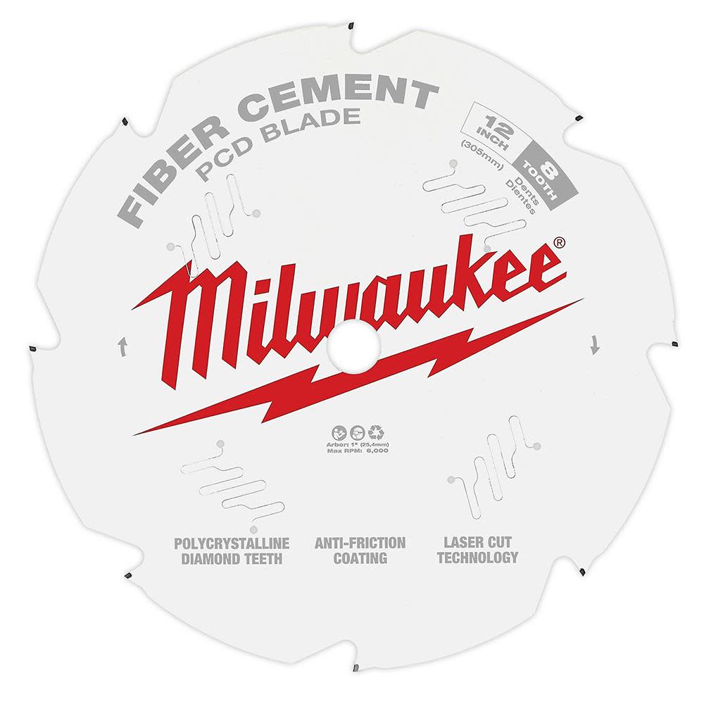 Milwaukee 12 in. PCD/Fiber Cement Circular Saw Blade 48-40-7020 from Milwaukee - Intensery