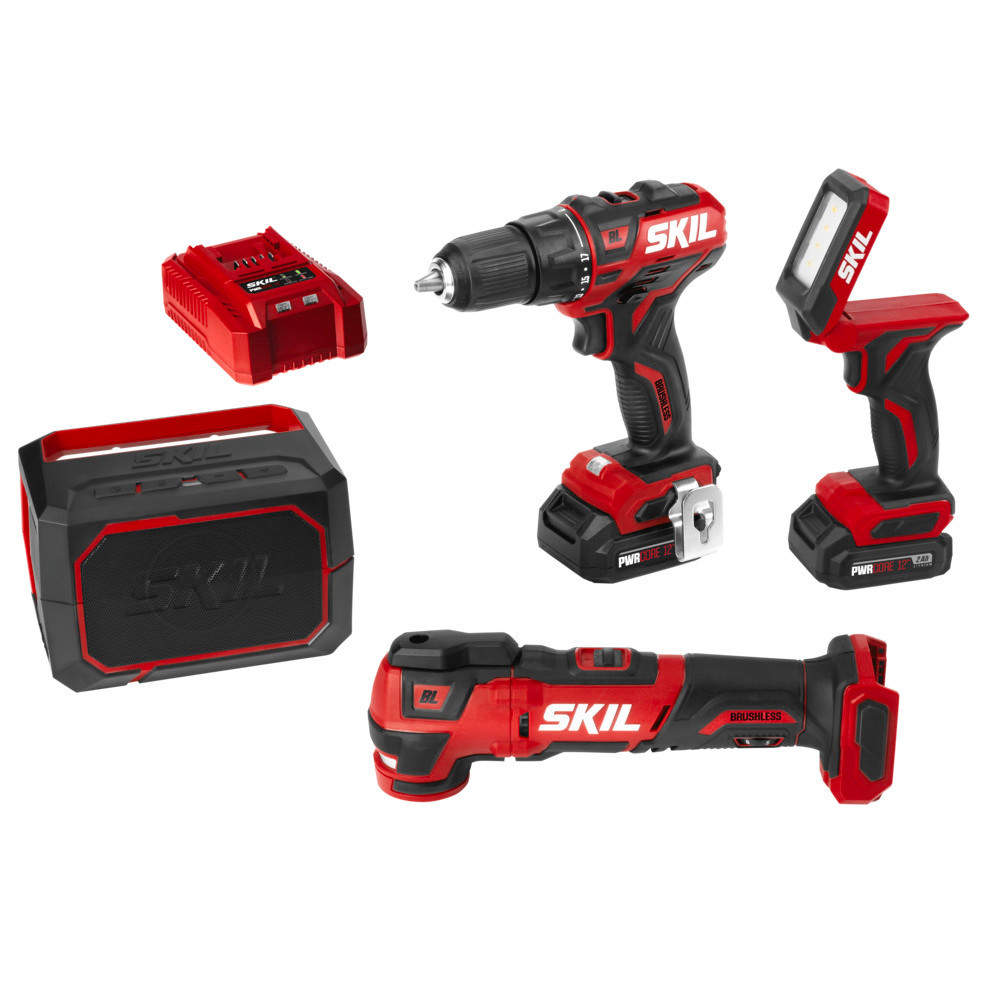 Skil PWRCORE 12™ Brushless 12V 4 Tool Combo Kit - Intensery