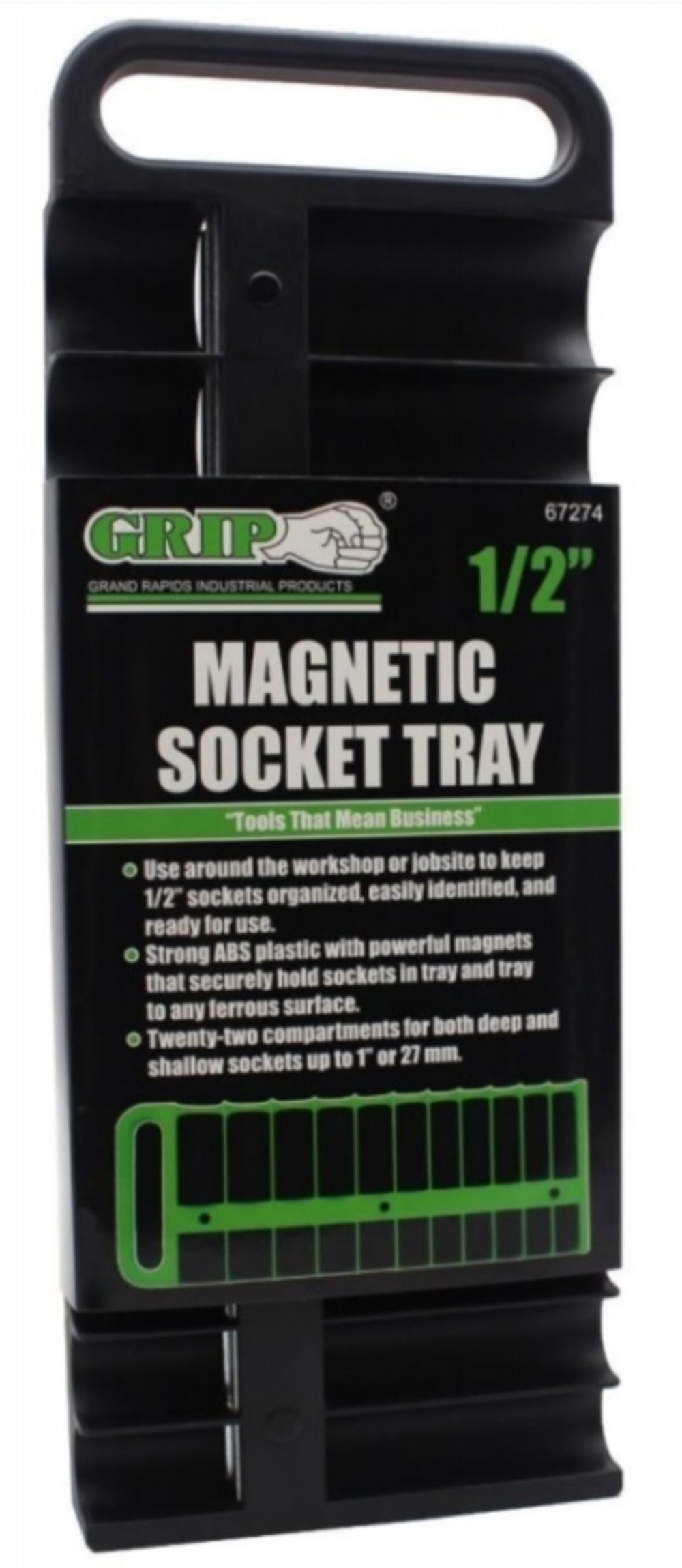 Grip On Tools 1/2 Magnetic Socket Tray - Intensery