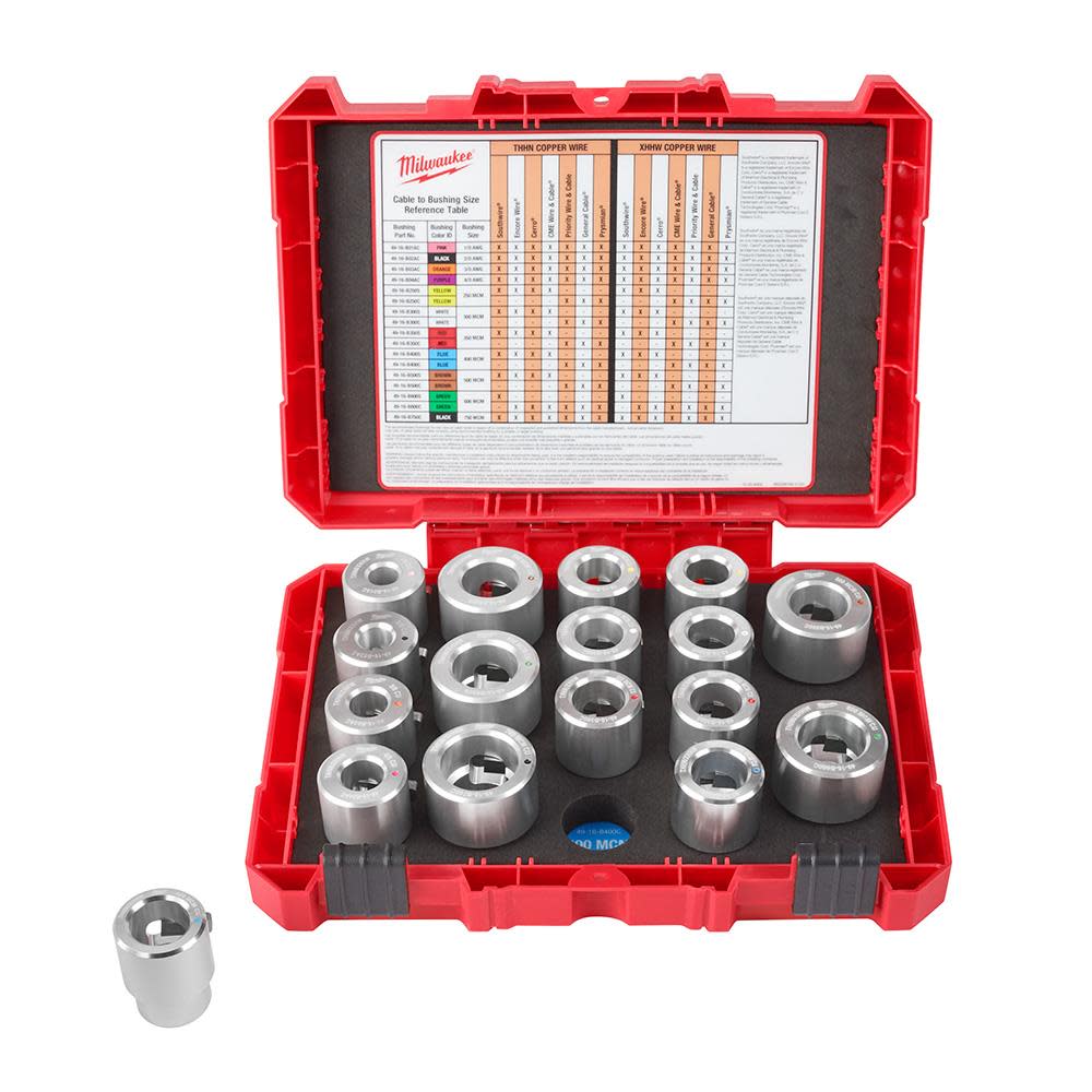 Milwaukee Bushings 1/0 AWG - 750 MCM Cu with 17 THHN / XHHW 49-16-BKITS from Milwaukee - Intensery