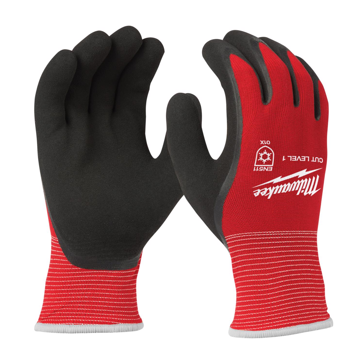 Milwaukee Unisex Indoor/Outdoor Winter Dipped Gloves Black/Red L 1 pair - Intensery