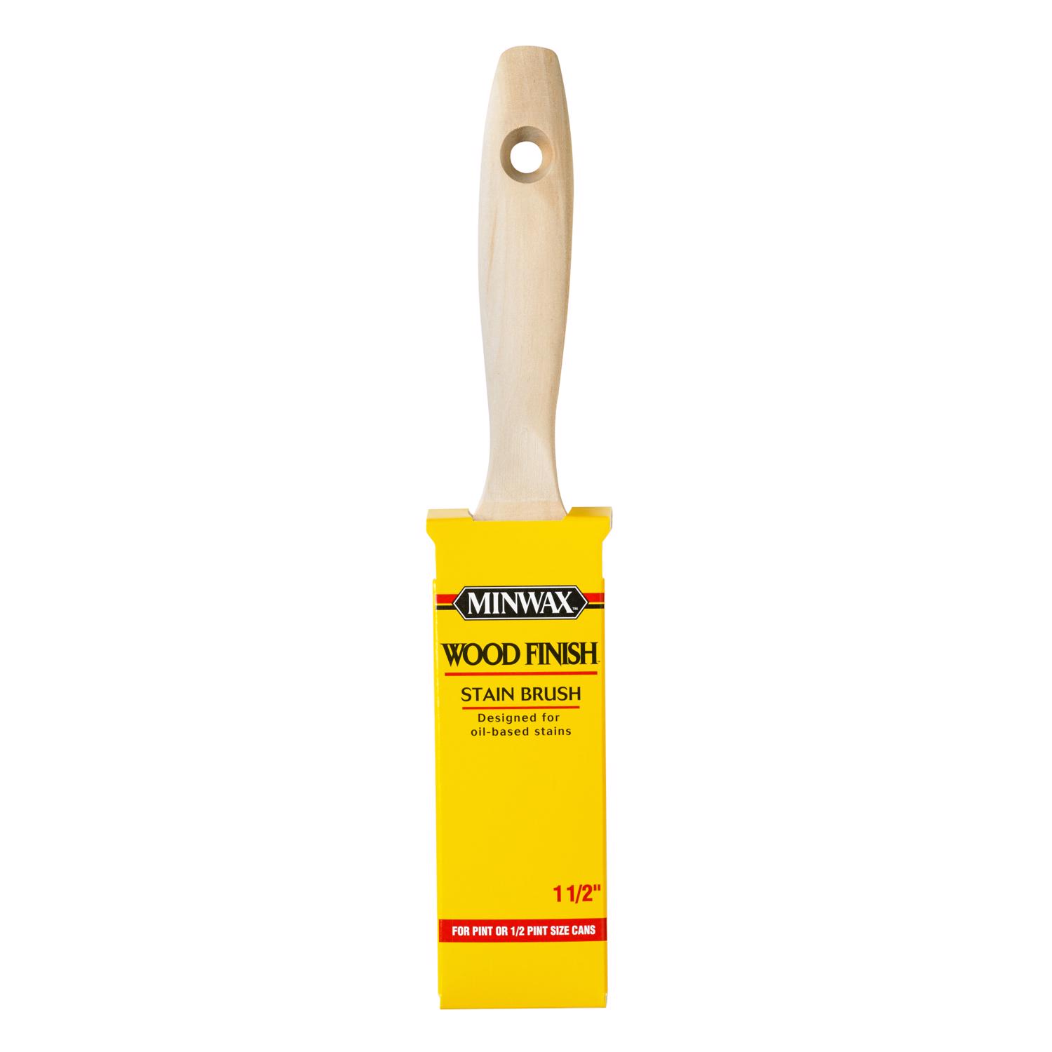 Minwax Wood Finish 1-1/2 in. Flat Stain Brush - Intensery