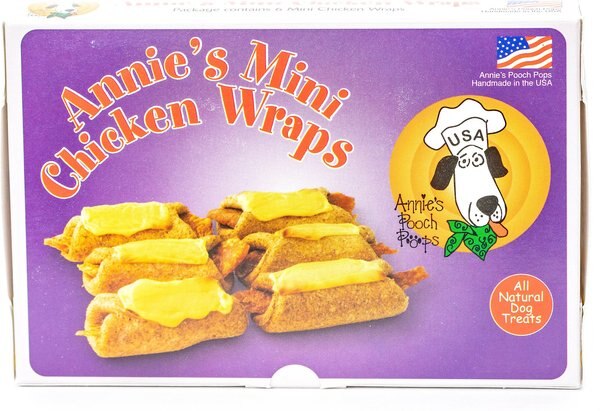 Annie's Pooch Pops Mini Chicken Wraps Dog Treats， 6 count - Intensery