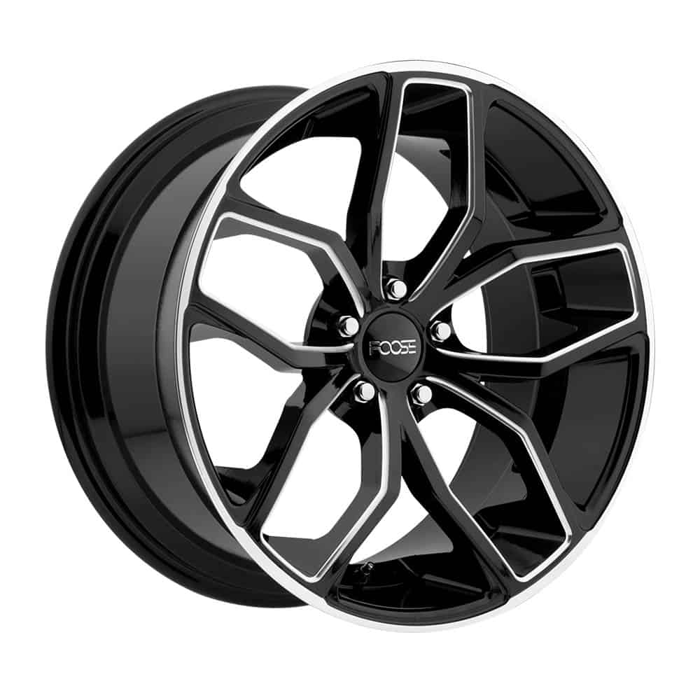 Foose 1PC F150 OUTCAST F150 20X8.5 5X4.5 GL-BLK-MIL 35MM - Intensery