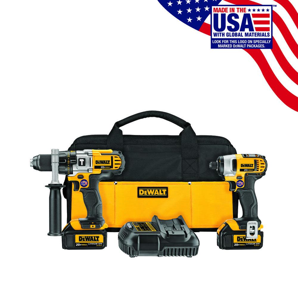 DCK290L2 20V MAX* Lithium Ion Hammerdrill and Impact Driver Combo Kit (3.0 Ah) (DCK290L2) - Intensery