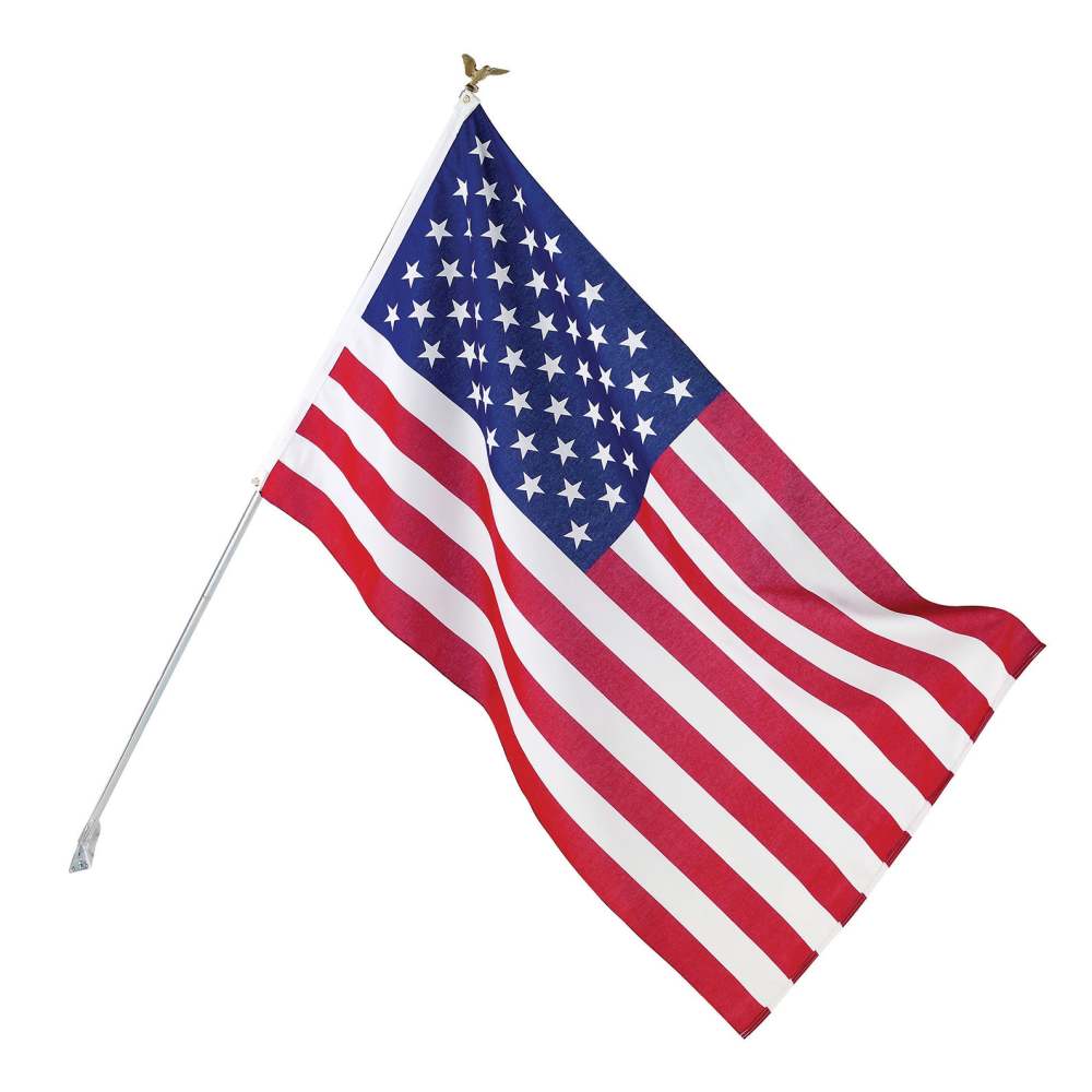 3 Ft. Width x 5 Ft. Height Poly-Cotton American Flag Kit - Intensery