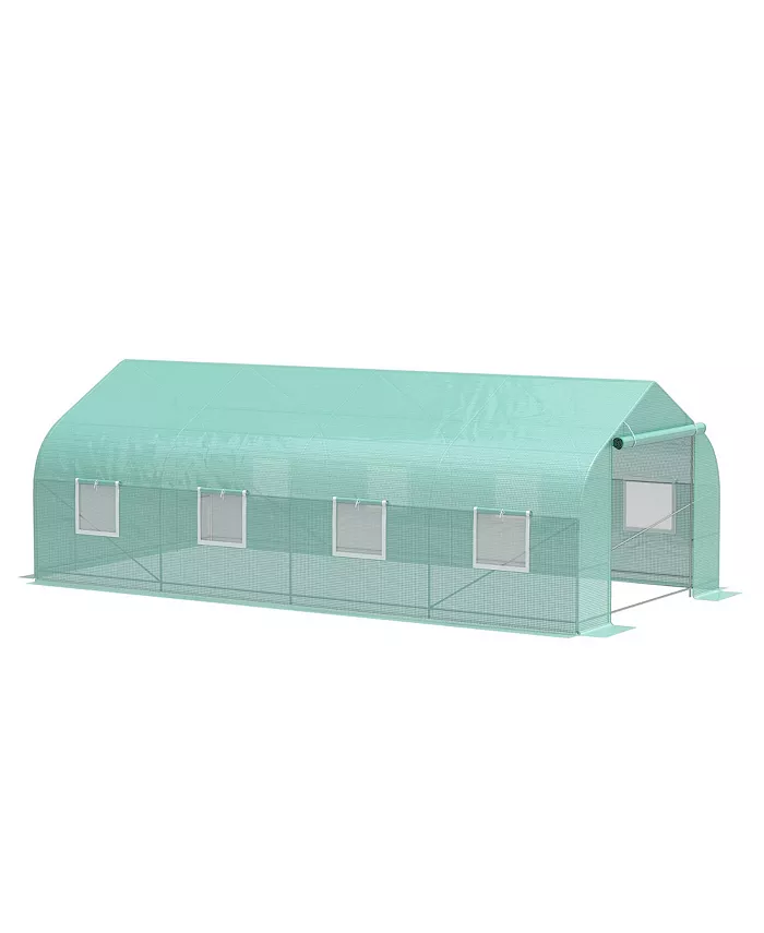 Outsunny 20'x10'x7' Walk-In GREEN HOUSE Plant Gardening Greenhouse Portable - Intensery