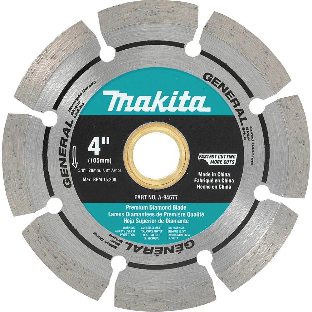 Makita 4 Diamond Blade， Segmented， General Purpose - Intensery