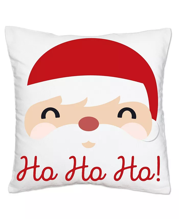 Big Dot of Happiness Jolly Santa Claus Christmas Decor Cushion Case Throw Pillow Cover 16 x 16 Inches - Intensery