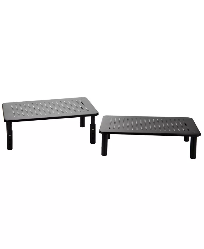 Mind Reader Iron Monitor Stand， Set of 2 - Intensery