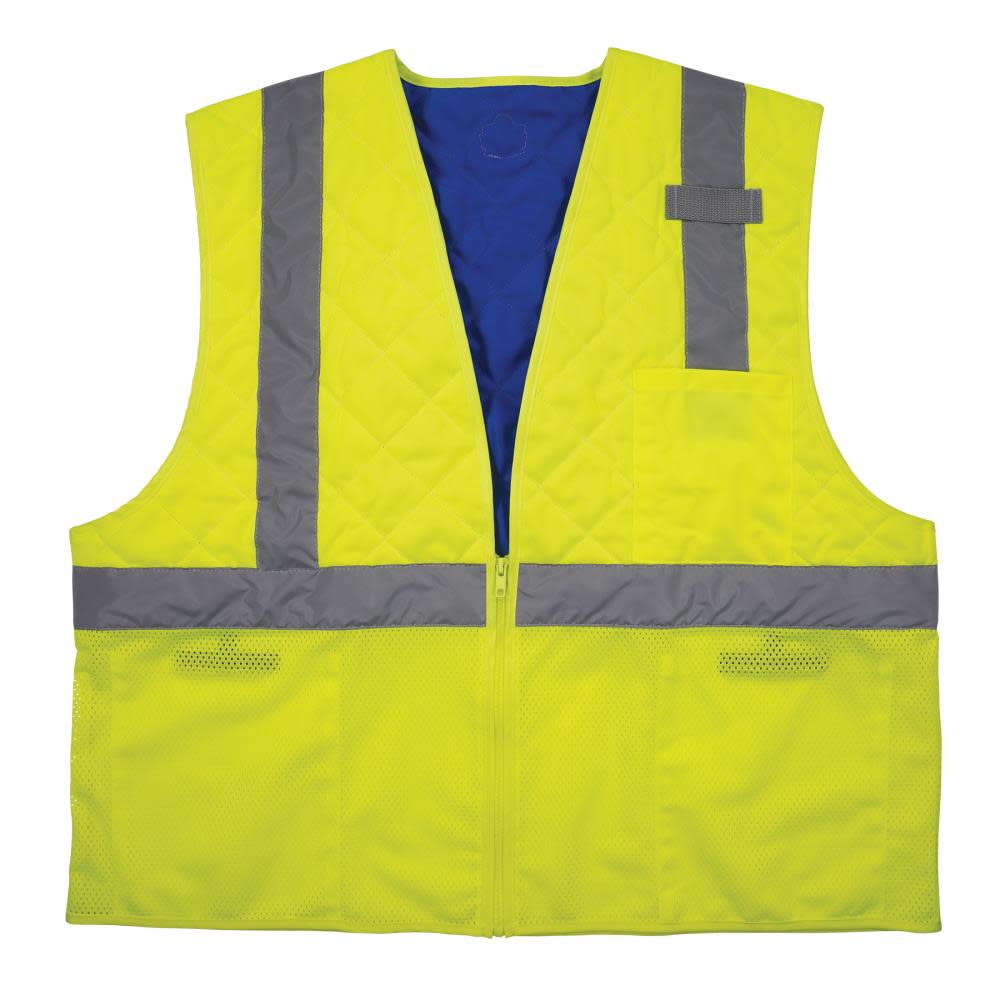 Ergodyne Chill Its 6668 Hi Vis Safety Cooling Vest Type R Class 2 Lime XL - Intensery
