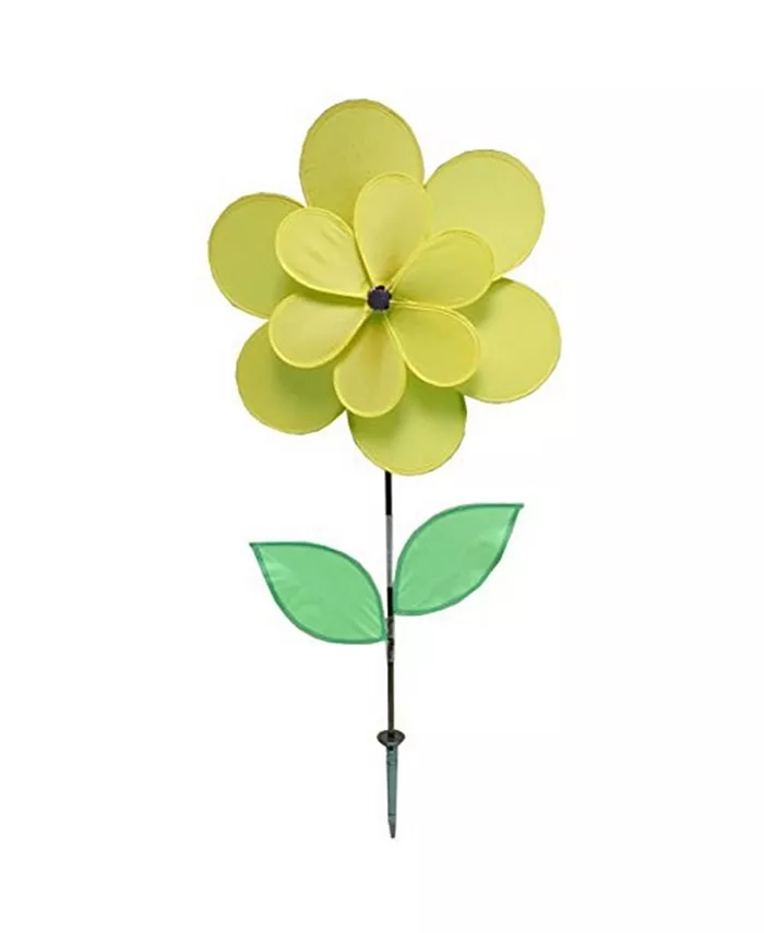 Gardener's Select A005A Double Petal Pin Wheel， Yellow， 18 x 18 x 28 - Intensery