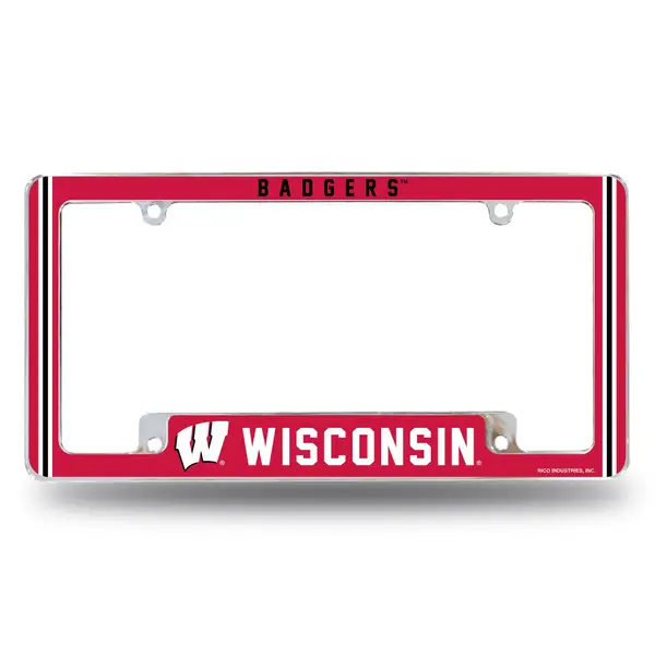 NCAA Wisconsin Badgers All Over License Plate Frame - Intensery