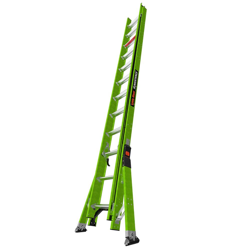 HyperLite SumoStance 24 ft Type IA Fiberglass Extension Ladder - Intensery