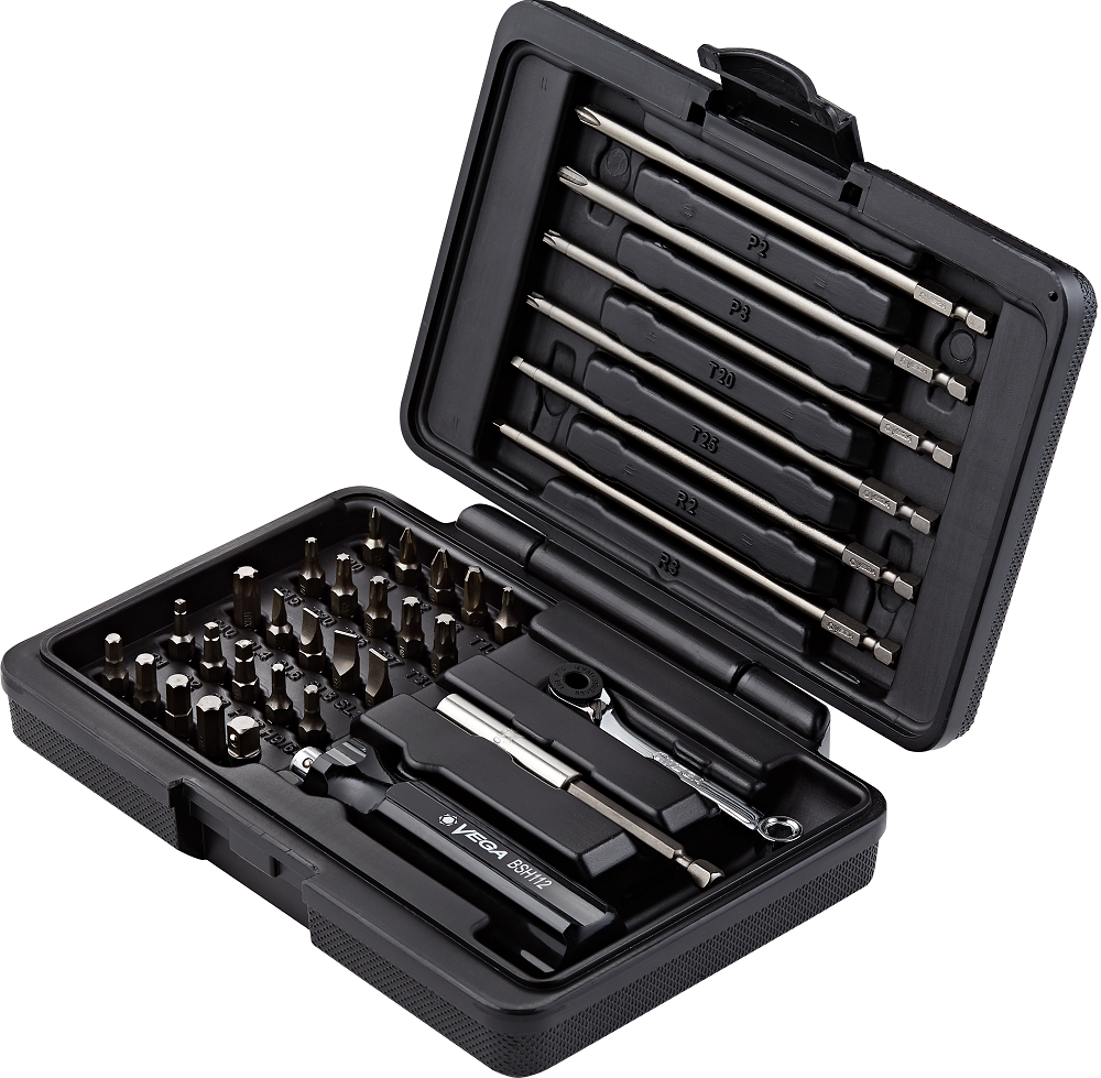 Vega Bit and Hand Driver Set with Ratchet 34pc - Intensery