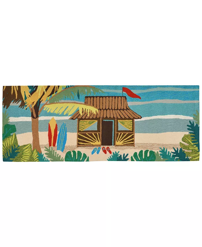 Liora Manne' Liora Manne Front Porch Indoor Outdoor Tiki Hut Multi 2' x 3' Area Rug - Intensery