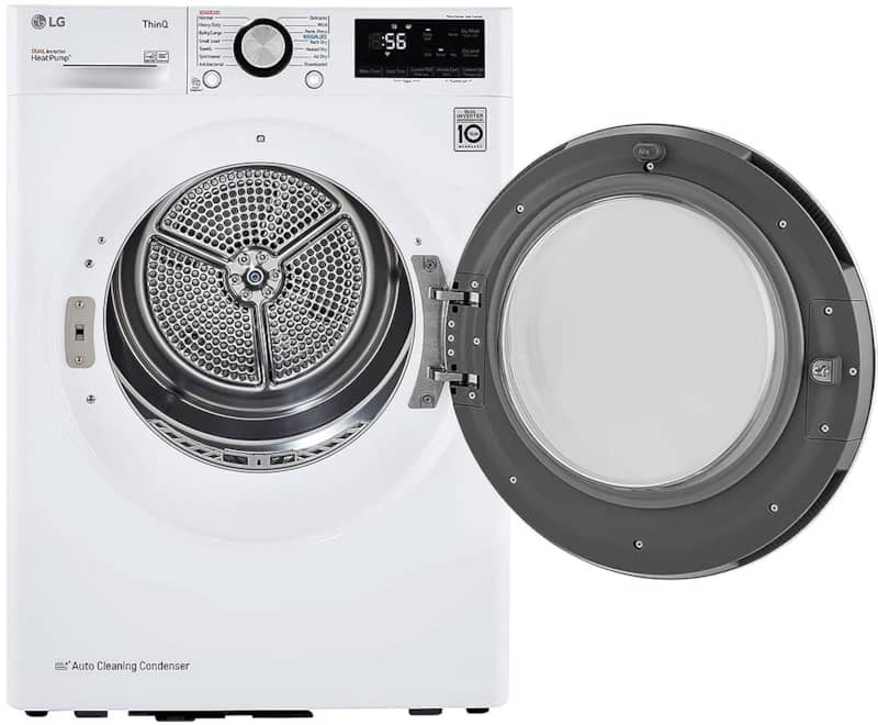 LG 4.2 Cu. Ft. White Smart Wi-Fi Enabled Compact Front Load Electric Dryer With Dual Inverter HeatPump Technology - Intensery