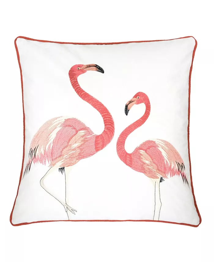 Homey Cozy Flamingos Square Decorative Throw Pillow - Intensery