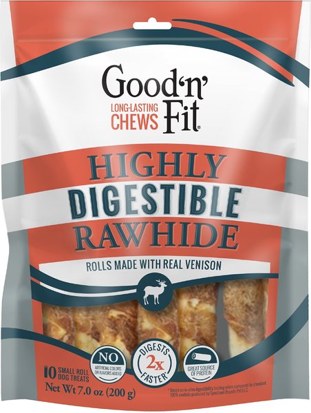 Good 'n' Fun Venison Rolls Dog Treats - Intensery