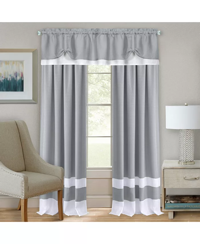 Achim Darcy Rod Pocket Window Curtain Panel， 52x63 - Intensery