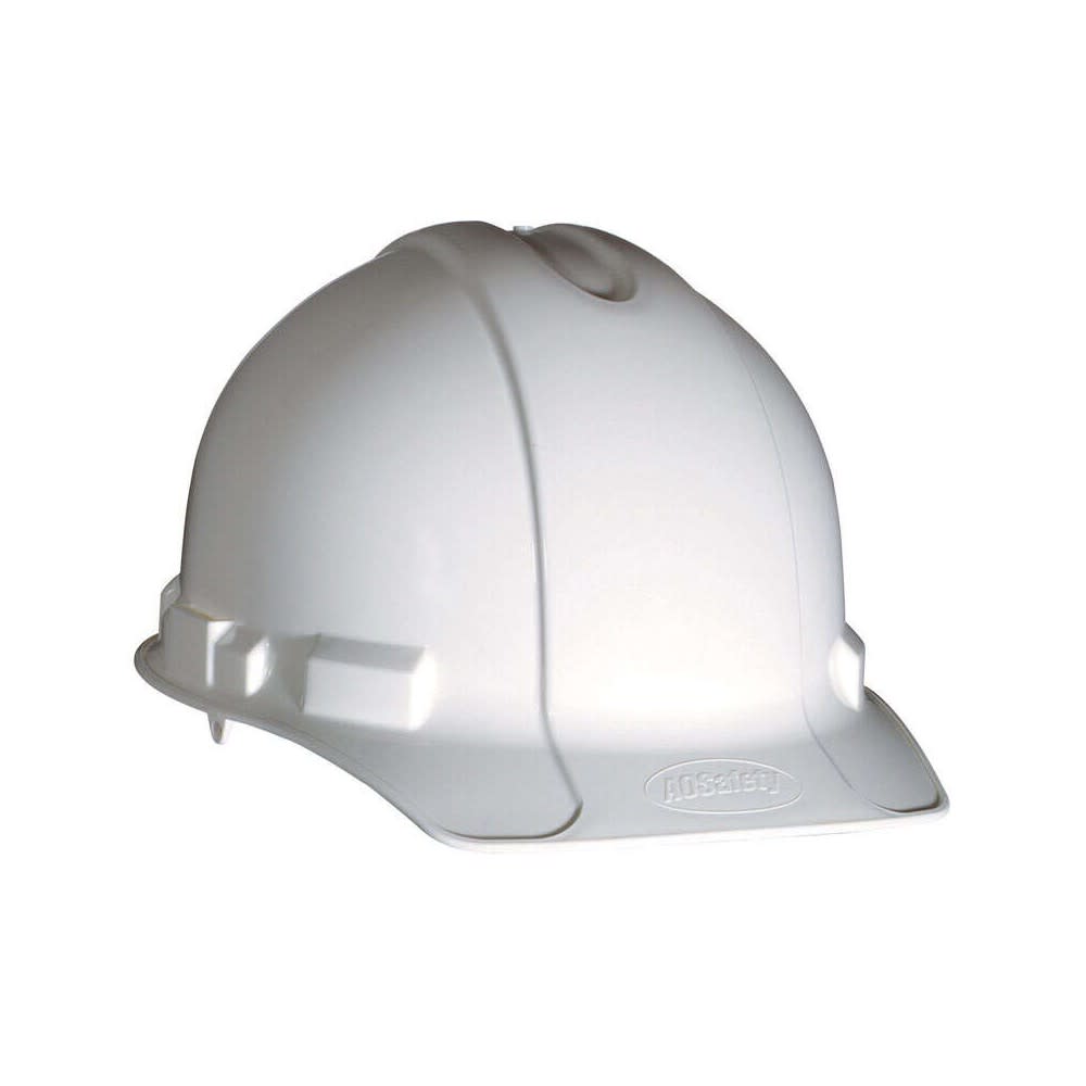 3M White Ratchet Adjustment Non Vented Hard Hat - Intensery