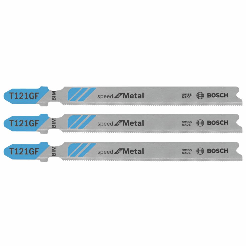 Bosch Jig Saw Blades 3pc 3 5/8 30 TPI Speed for Metal T Shank - Intensery
