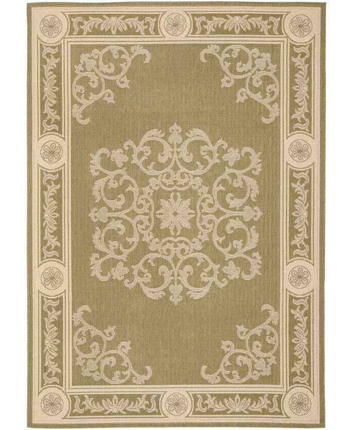 Safavieh Courtyard Olive and Natural 4' x 5'7
