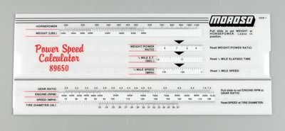 Moroso 89650 Moroso Power-Speed Calculators - Intensery