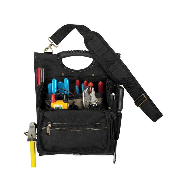 CLC 4 in. W X 15.25 in. H Polyester Electrician\u0027s Pouch 21 pocket Black/Tan 1 pc - Intensery