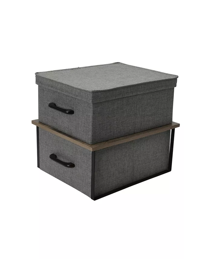 Household Essentials Stacked Boxes with Laminate Top - Intensery