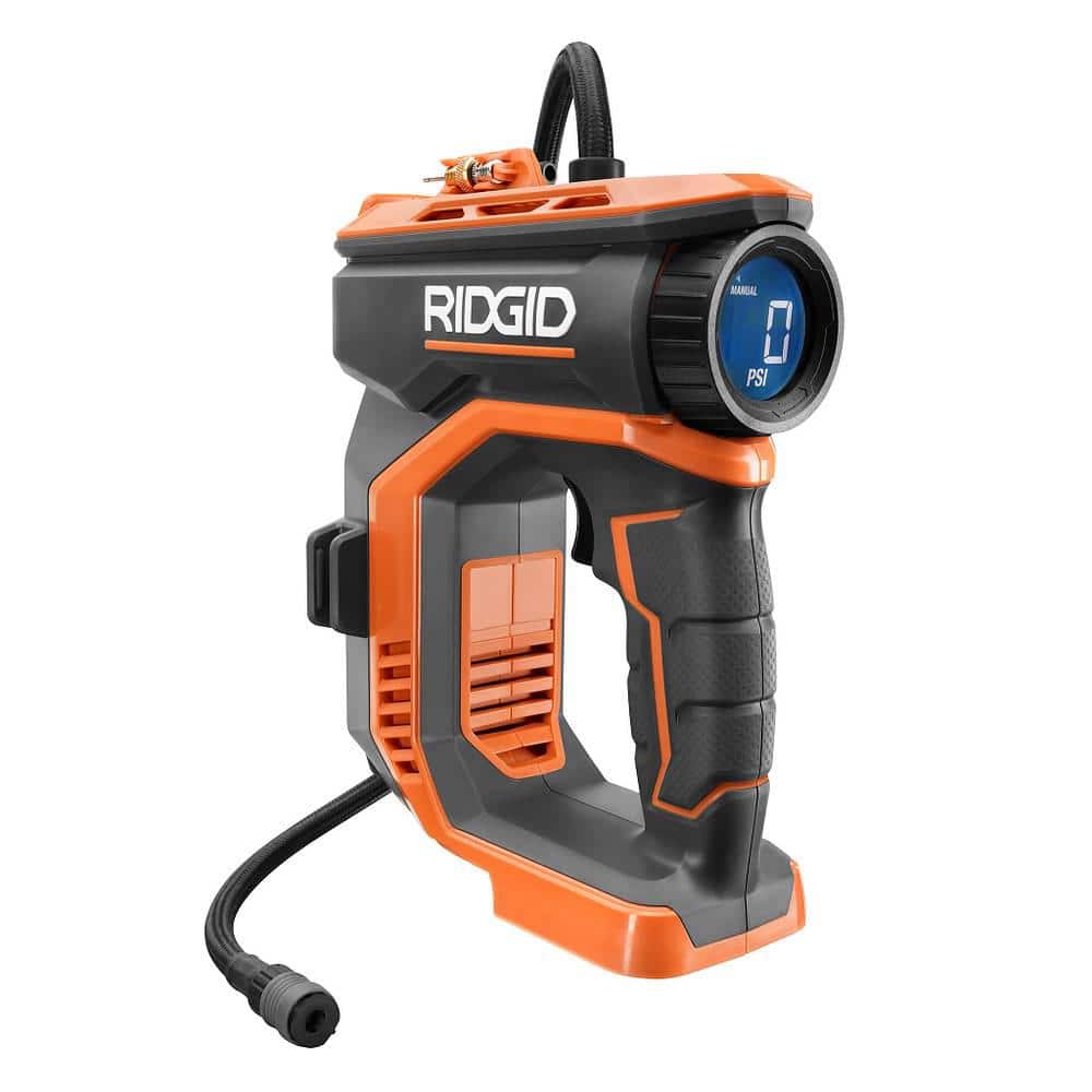 RIDGID 18V Cordless Digital Inflator (Tool Only) R87044 - Intensery