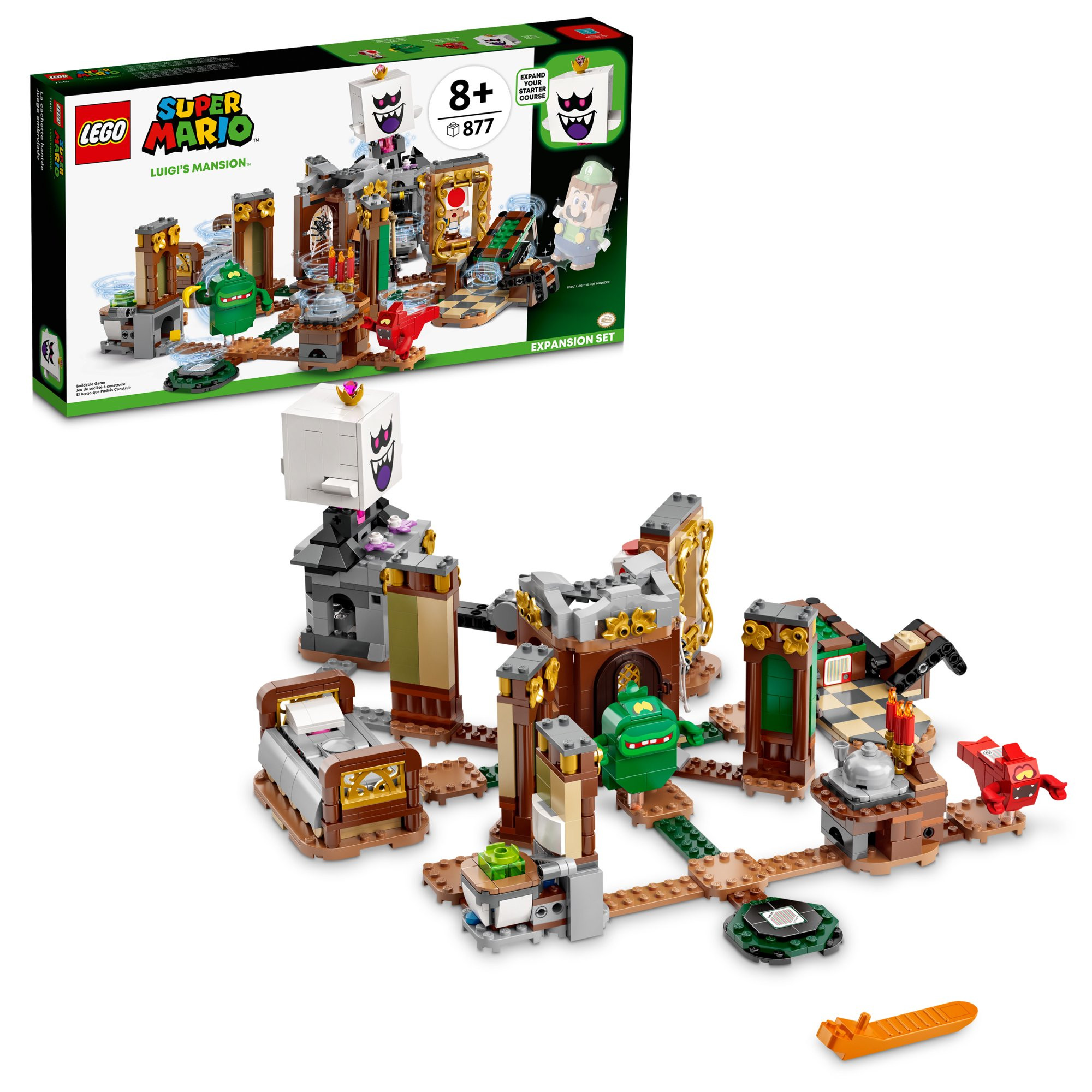 Lego Super Mario Luigi’s Mansion Haunt-and-Seek Expansion Set 71401 Toy Building Kit， 877 Pieces - Intensery