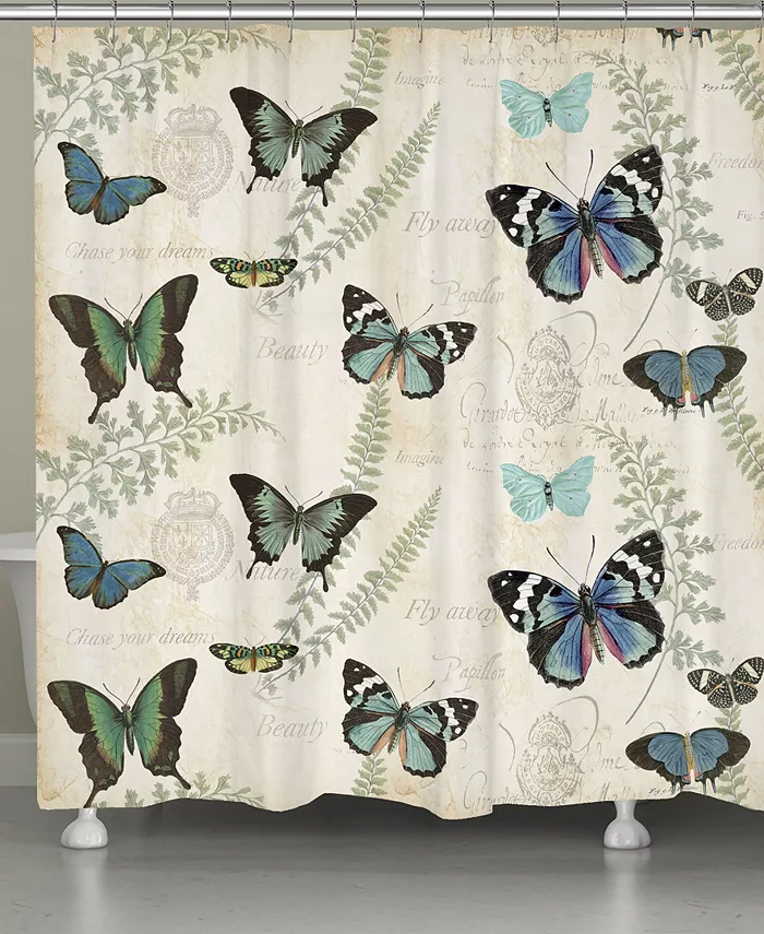 Laural Home Flutters Fern Shower Curtain - Intensery
