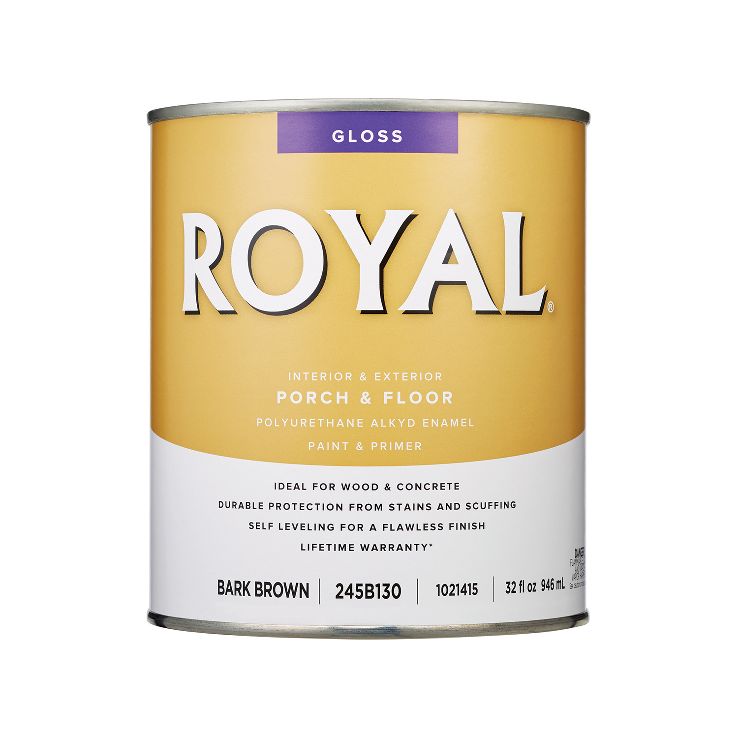 Royal Gloss Bark Brown Porch \u0026 Floor Alkyd Enamel 1 qt - Intensery