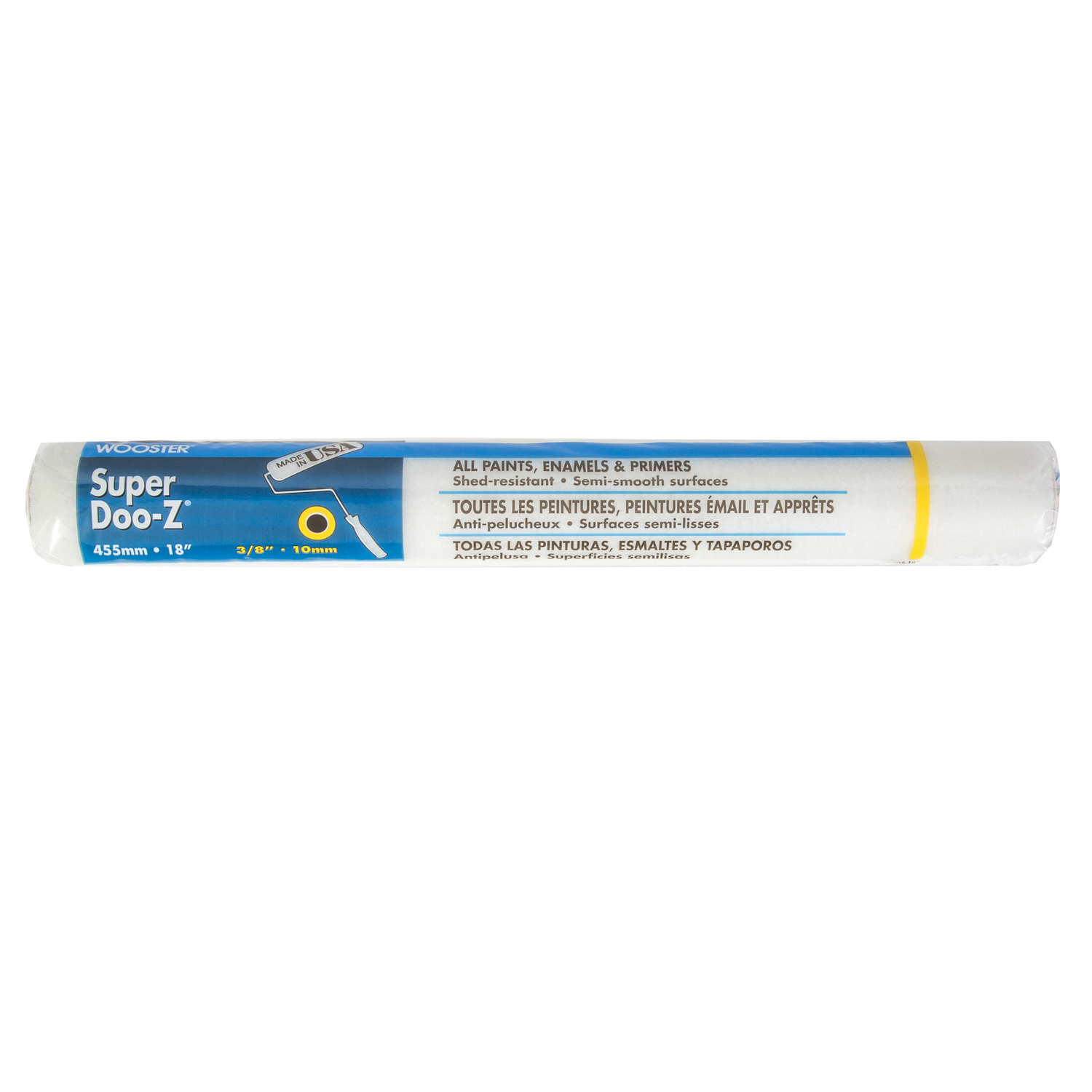 Wooster Super Doo-Z Fabric 18 in. W X 3/8 in. Regular Paint Roller Cover 1 pk - Intensery