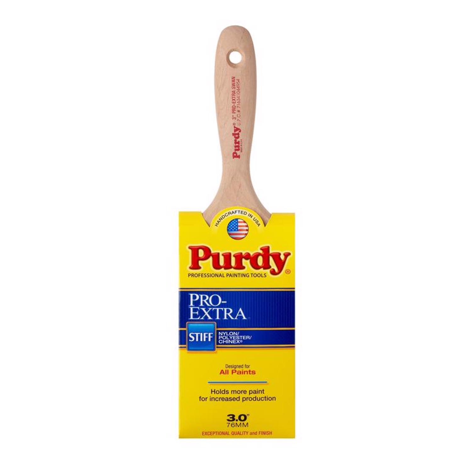 Purdy Pro-Extra Swan 3 in. Stiff Flat Wall Brush - Intensery