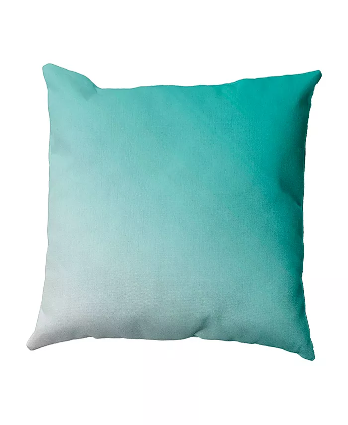 E by Design 16 Inch Aqua Decorative Ombre Throw Pillow - Intensery
