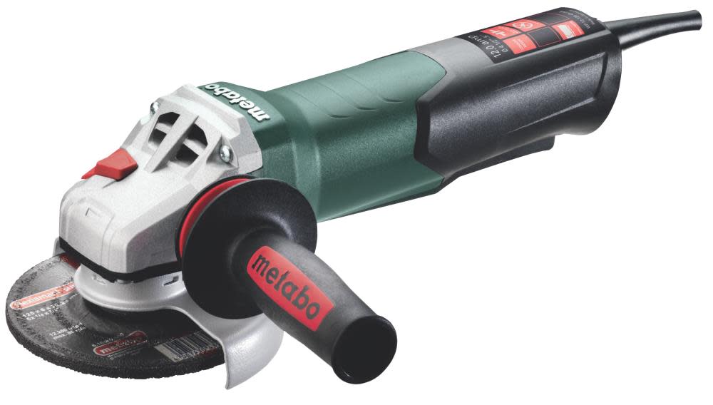 Metabo 4.5/5 Angle Grinder 11000 RPM 12.0 Amps with Non Locking Paddle - Intensery