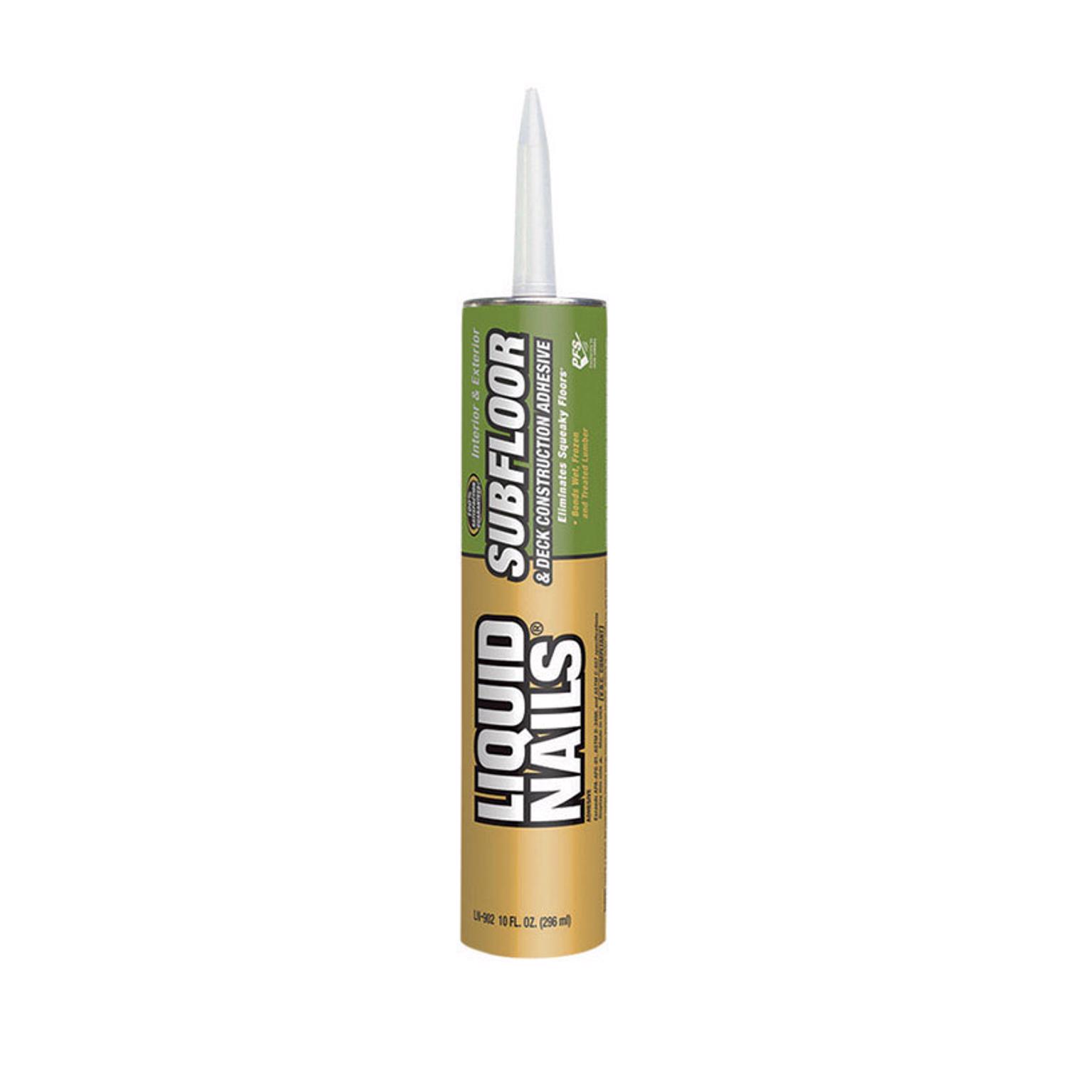Liquid Nails Subfloor \u0026 Deck Acrylic Latex Construction Adhesive 10 oz - Intensery