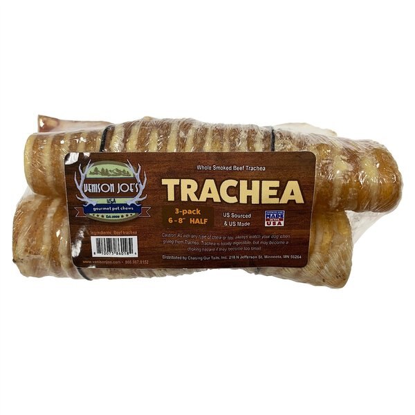 Venison Joe's Half Trachea Dog Treat， 3 count - Intensery