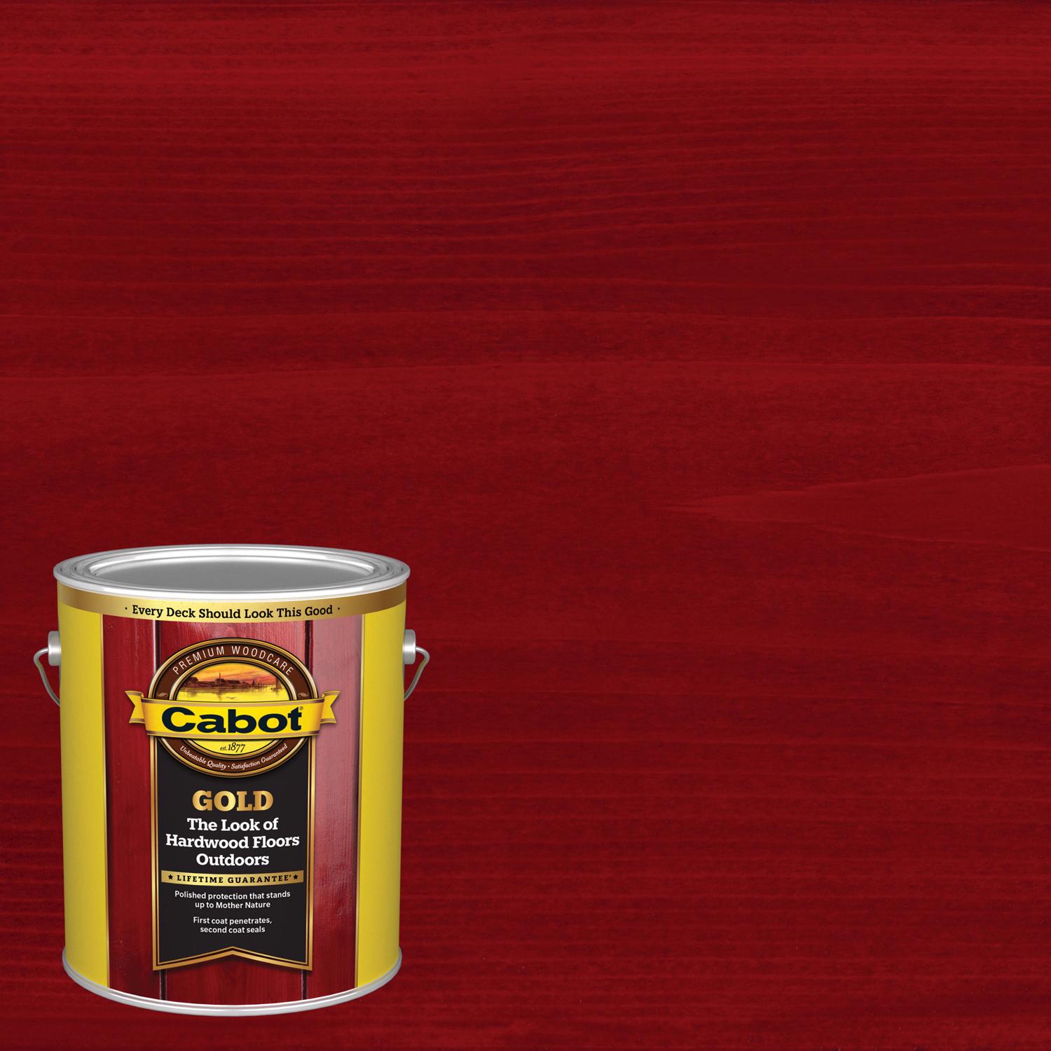 Cabot Gold Transparent Satin Fireside Cherry Oil-Based Alkyd Stain 1 gal - Intensery