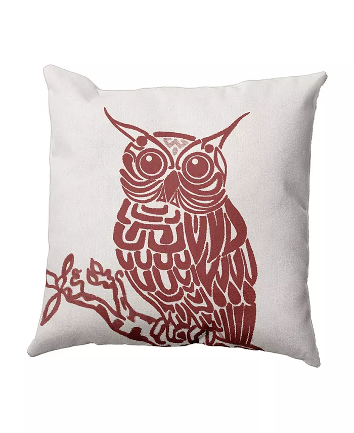 E by Design 16 Inch Off White and Rust Decorative Safari Throw Pillow - Intensery