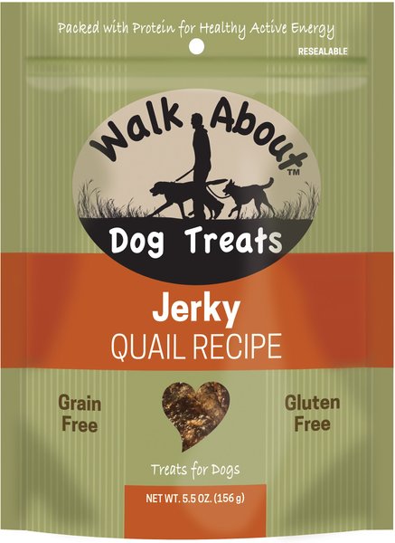 Walk About Quail Grain-Free Jerky Dog Treats - Intensery