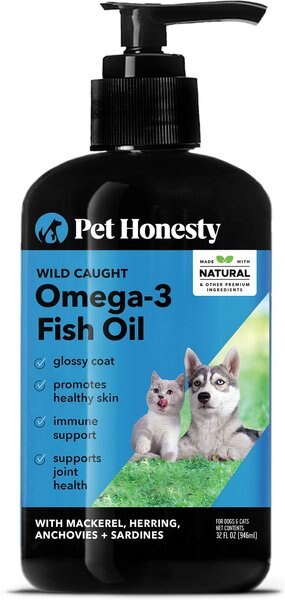 PetHonesty Omega-3 Fish Oil Immune， Joint and Skin and Coat Supplement for Dogs and Cats - Intensery