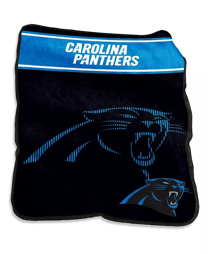 Logo Brands Carolina Panthers 60'' x 80'' XL Raschel Plush Throw Blanket - Intensery