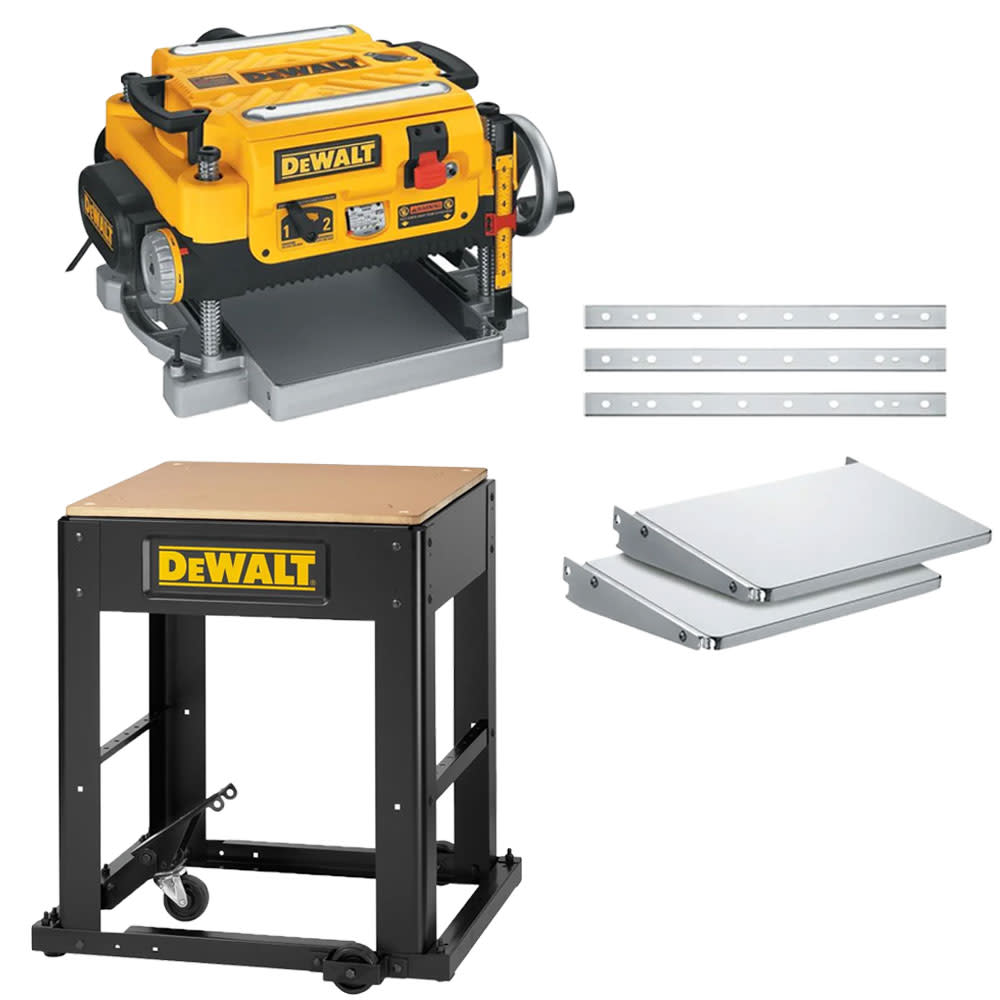DEWALT Thickness Planer 13 2 Speed 3 Knife with Mobile Stand - Intensery