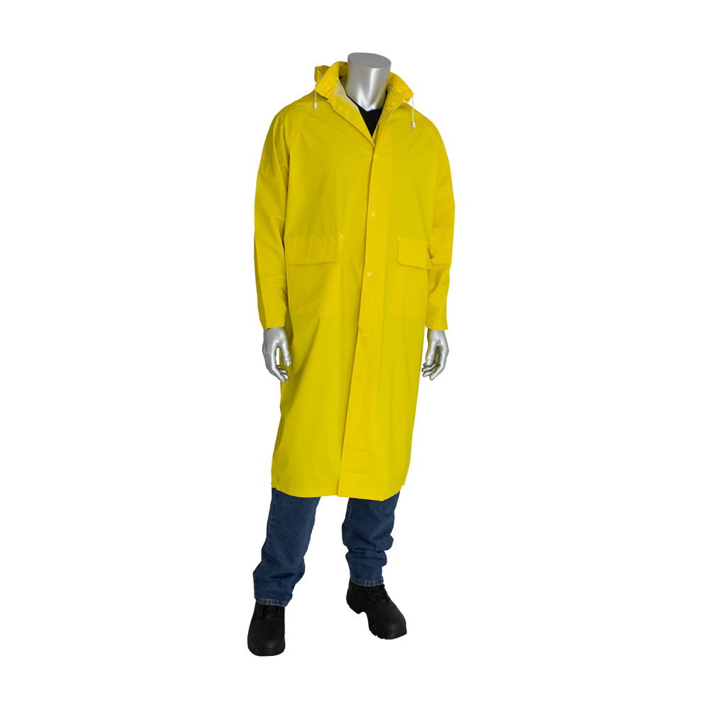 Protective Industrial Products Raincoat Base35FR Yellow Premium Large 2pc - Intensery