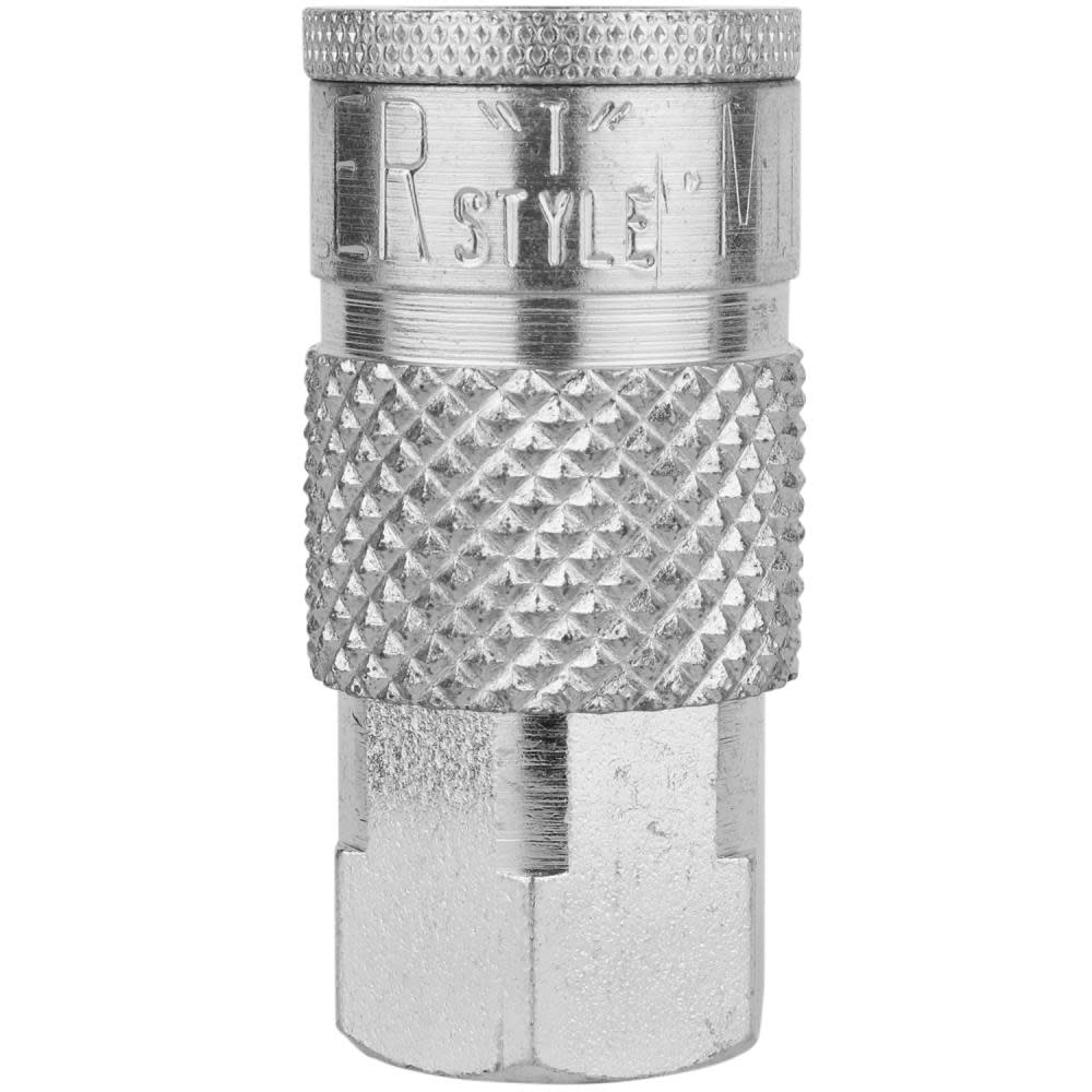 Milton 1/4 FNPT Tru flate/Parker T Style Quick Connect Steel Coupler - Intensery