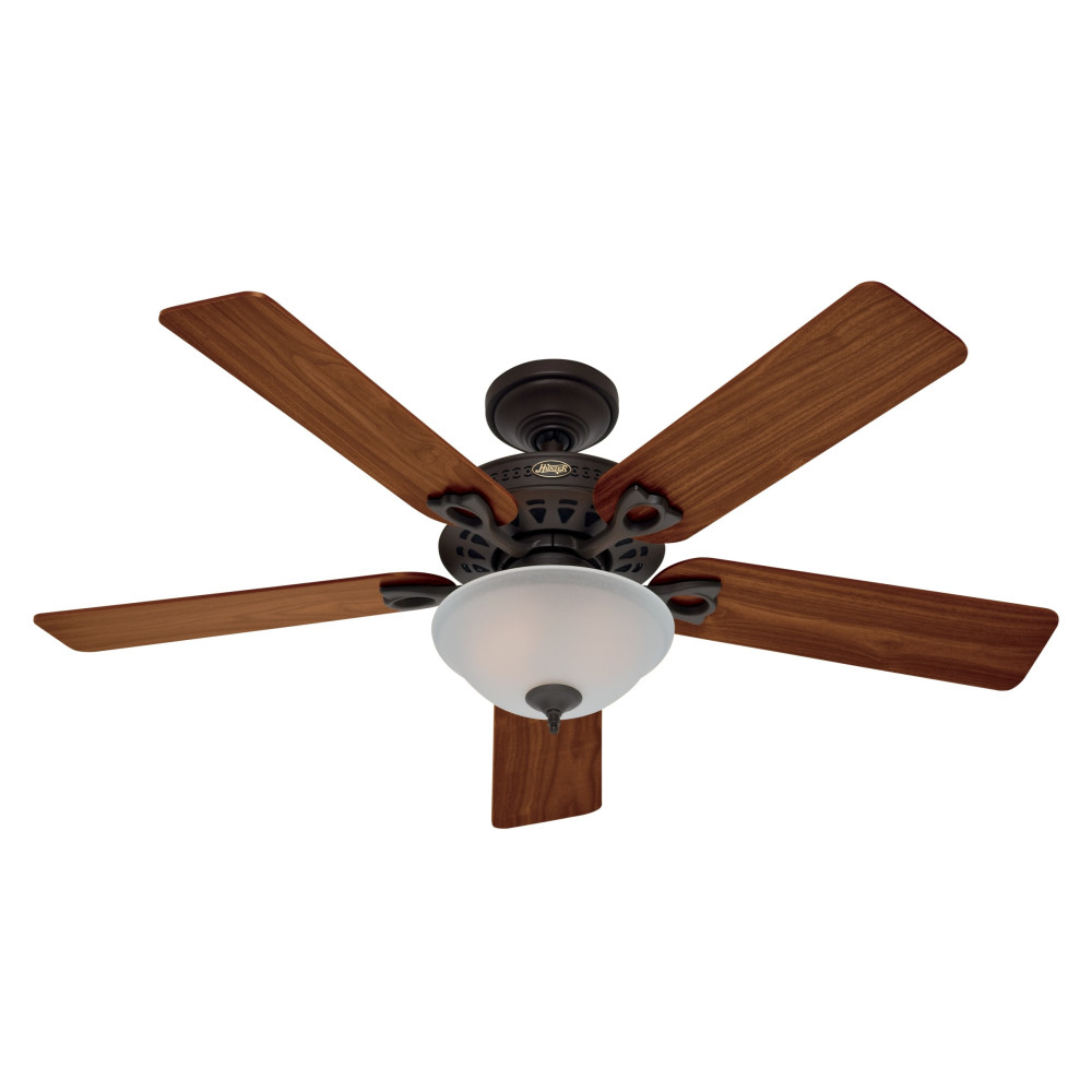 Hunter Astoria  Ceiling Fan 52 New Bronze Medium Oak/Walnut - Intensery