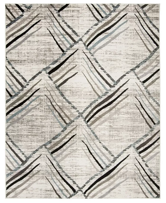 Safavieh Amsterdam Cream and Charcoal 9' x 12' Outdoor Area Rug - Intensery